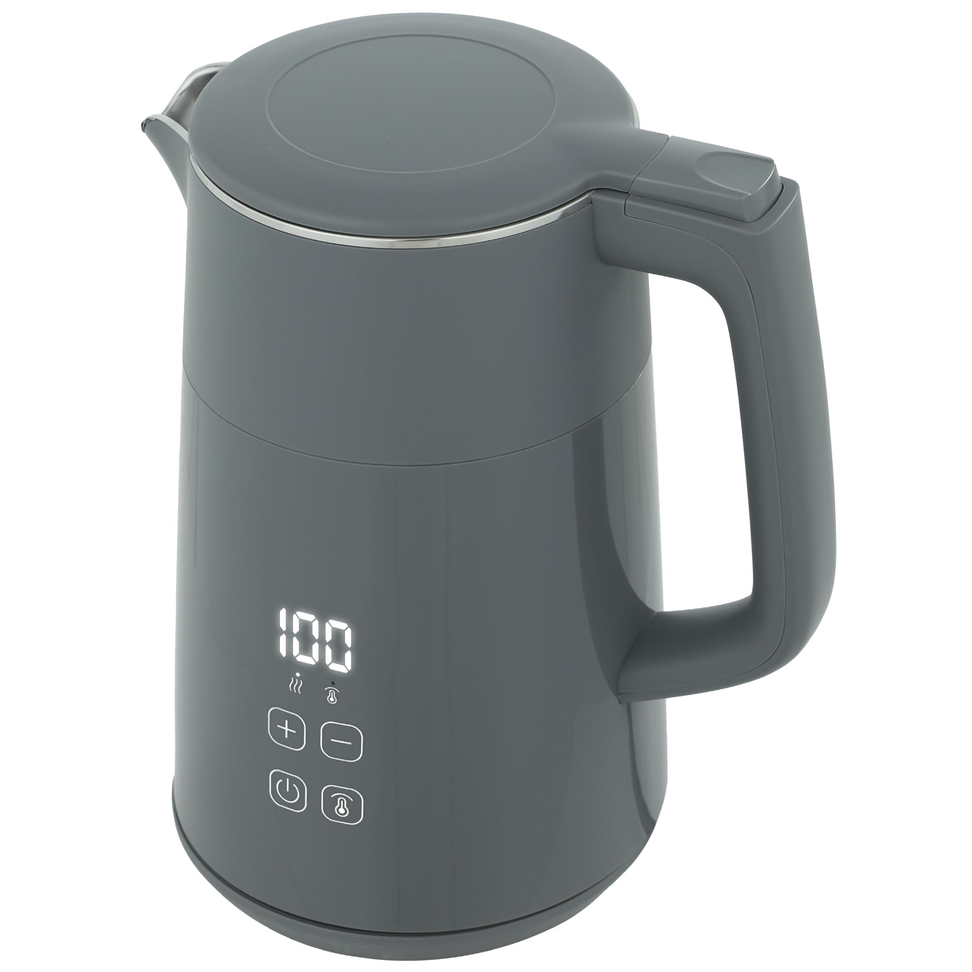 HOMCOM Electric Kettle 1.7L Fast Boil 3000W UK Strix Thermostat, Grey