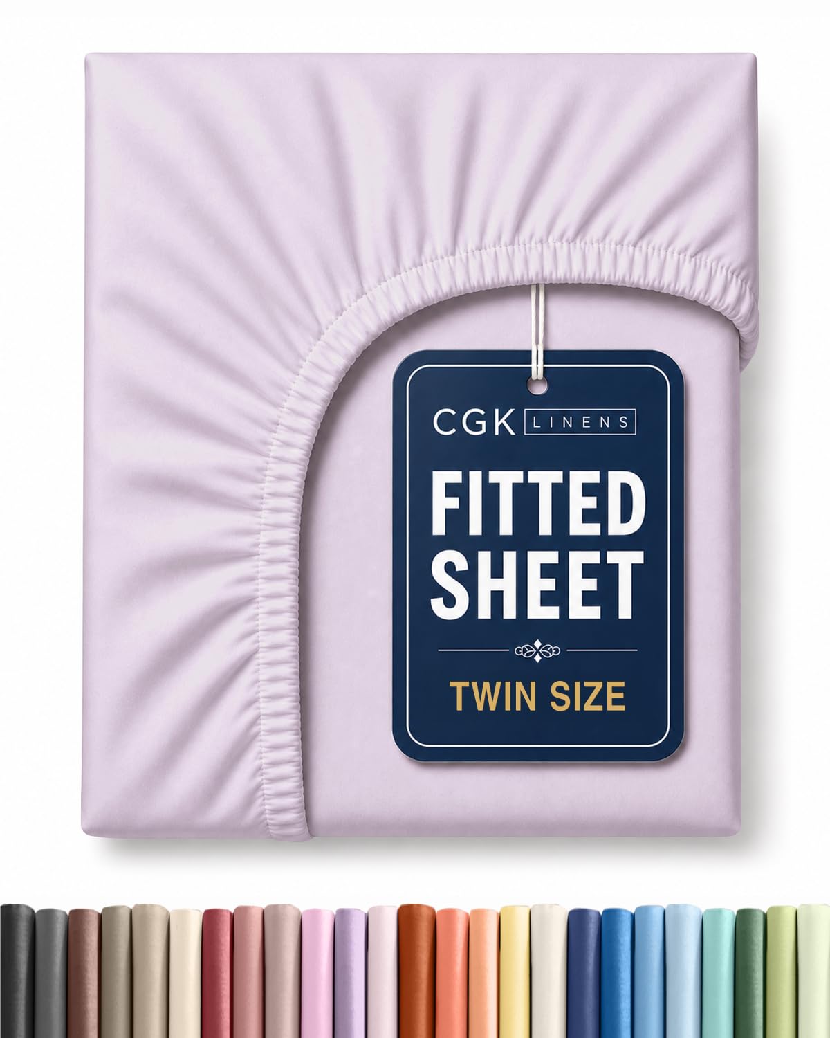 Twin Fitted Sheet - Single Fitted Sheet Only - Cooling - Light Lavender