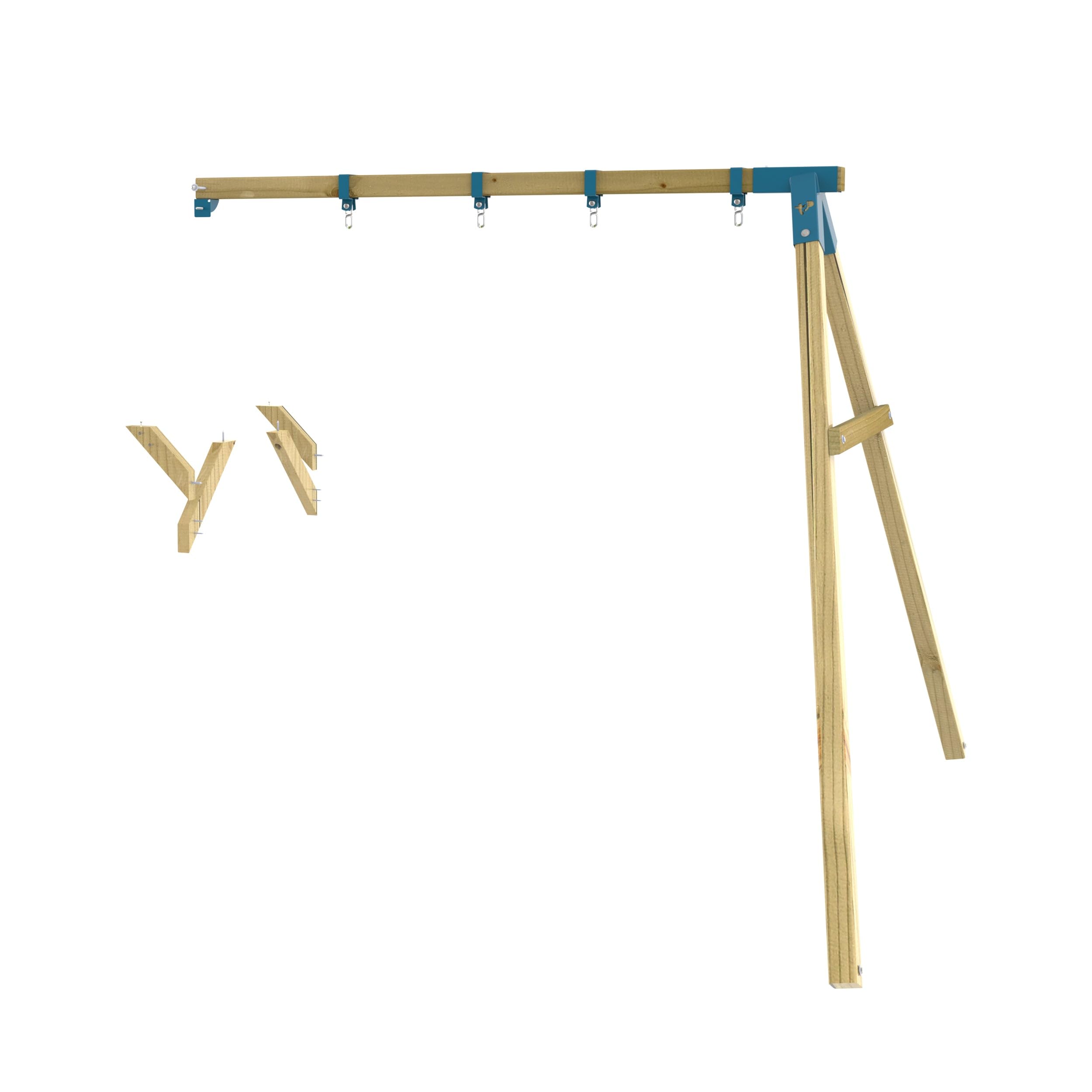 TP Toys Bras de Portique Balançoire Double pour Aire de Jeux Skywood Bois