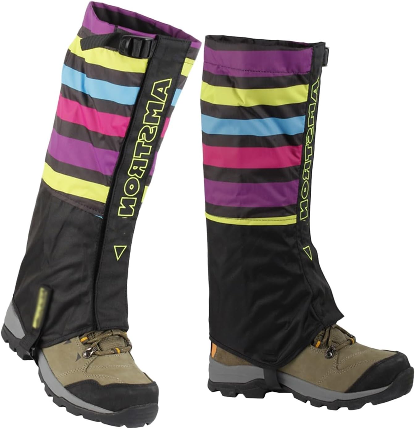 Leg Gaiters,Adjustable Lightweight Shoes Gaiters,Breathable Snake Gaiters Boots,Tear-resistant Plaid Fabric for Snow Cross-country Running and Mountain Climbing