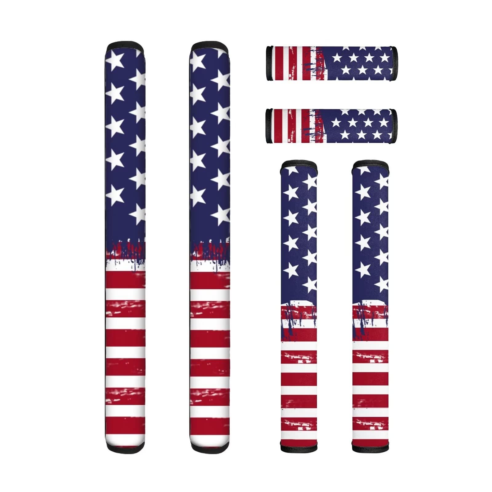 Refrigerator Door Handle Covers Set of 6, Antiskid Protector for Fridge Oven Dishwasher Keep Kitchen Appliance Clean from Smudges, Food Stains, for 4th of July Decor, American Flag Fashion