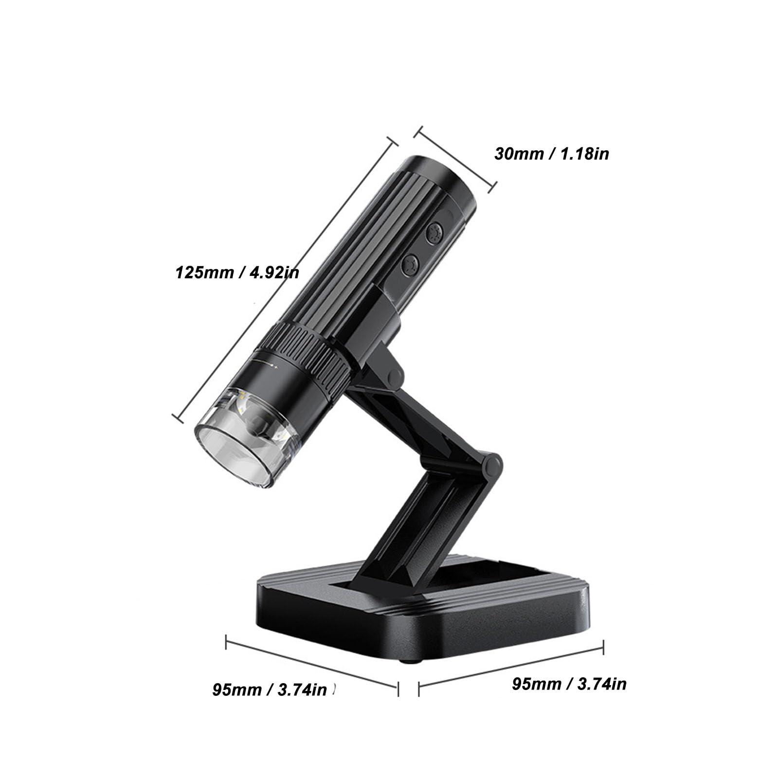 Dpofirs Microscopio Digitale Portatile Portatile WiFi 1000X HD 1080P Strumenti di Test di Manutenzione Pieghevoli per Studenti/genitori, Materiale ABS