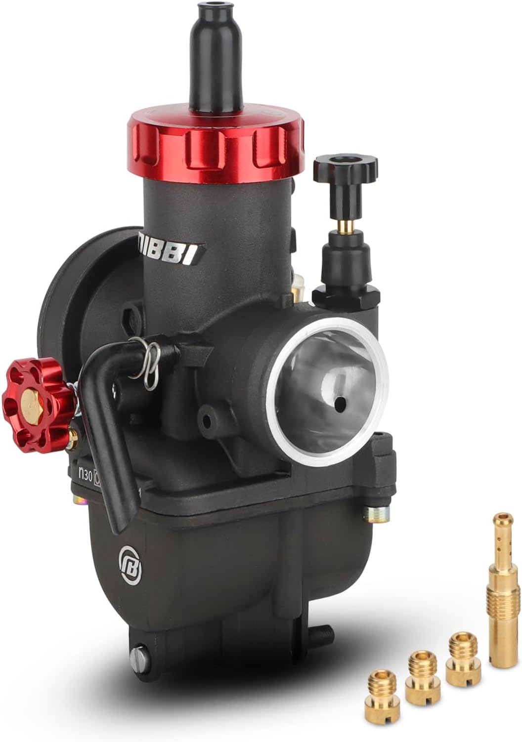 NIBBI Carburetor PE,fit 250cc—300cc Motorcycle Engine with Carb Jets for YAMAHA KAWASAKI SUZUKI Apollo Dirt Bike Mini Bike SSR TTR KYMCO SYM TAOTAO GY6 Scooter Moped (PE30MM)