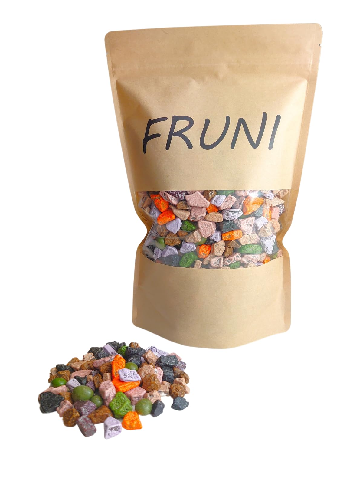 FRUNI Fantasie Kakao Kieselsteine | Kakaozubereitung mit knusprigem Zuckerüberzug 500g