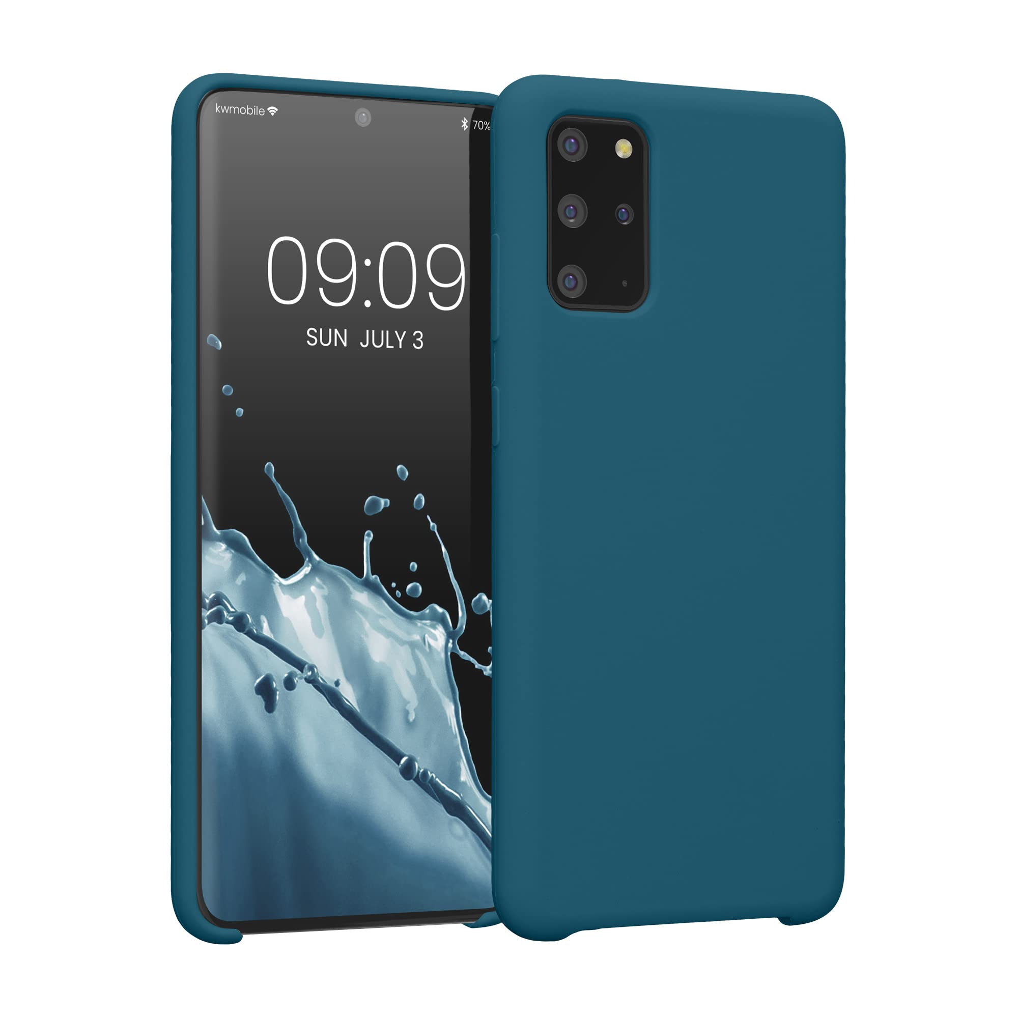 kwmobile Case Compatible with Samsung Galaxy S21 FE Case - TPU Silicone Phone Cover with Soft Finish - Teal Matte