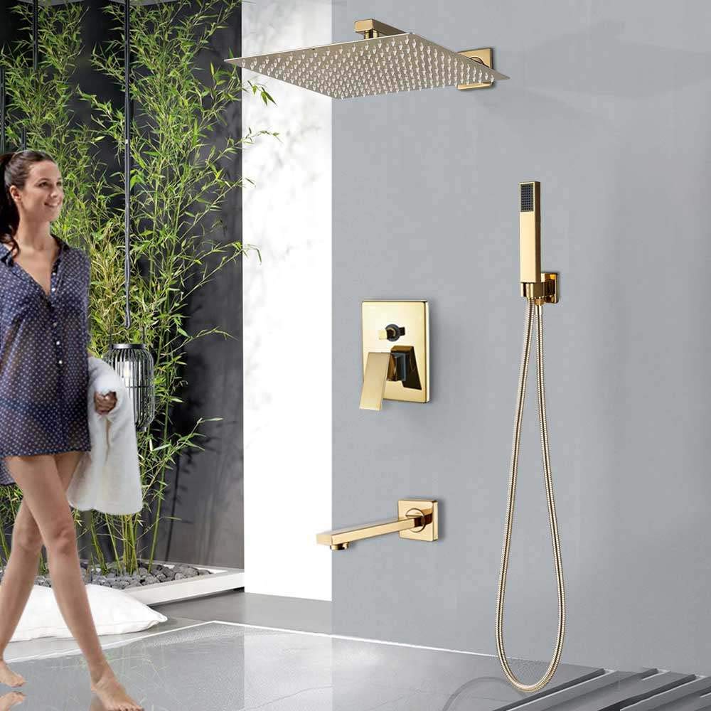 Robinet de Douche à Effet Pluie Encastré pour une Salle de Bain Spa