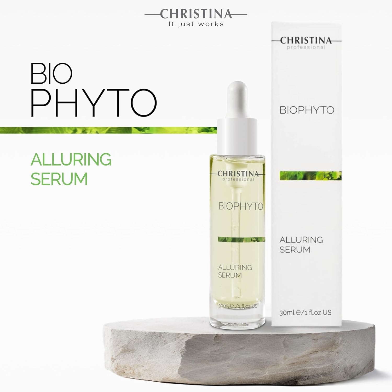 Christina Biophyto Alluring Anti-Aging Serum - 30ml - Vitamin C serum with HA & Echinacea for a Luminous Skin & Glow - Anti Wrinkle Serum for Combination, Dry, Normal, Oily & Sensitive Skin - Image 5