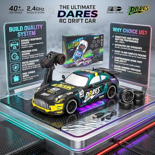 Image of TheLittleOnes 4x4 Rc Drifting Car - Rc Drift Cars High Speed Remote Control Drift Car 2.4GHz Remote Control Drift Stunt Off Road Cars 360 Rotation Toys For Kids & Adults Boys & Girls [LightStorm X]