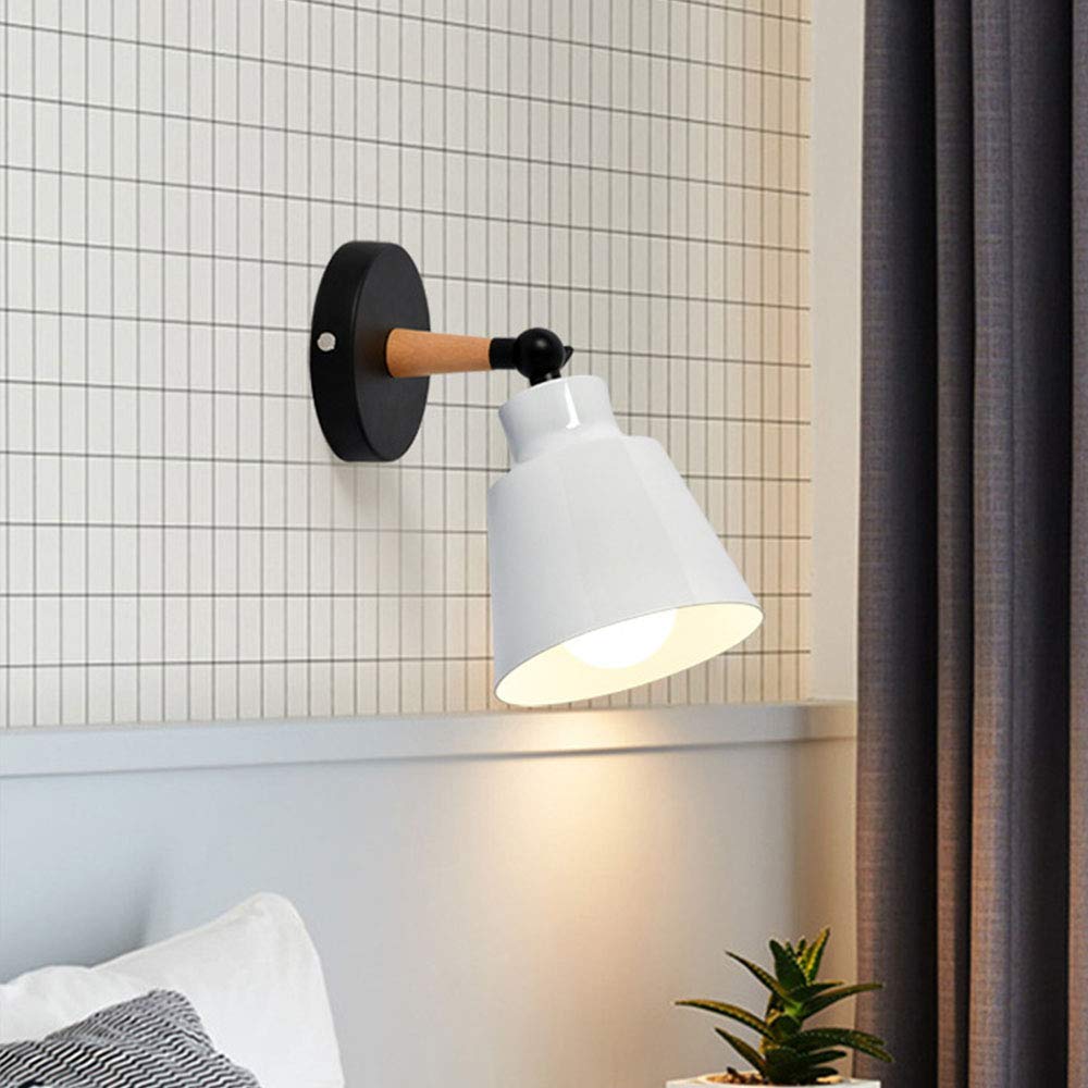Mengjay Applique Murale Industrielle E27 | Style Loft Métal Noir | Pour Salon, Chambre, Café | Sans Ampoule Incluse