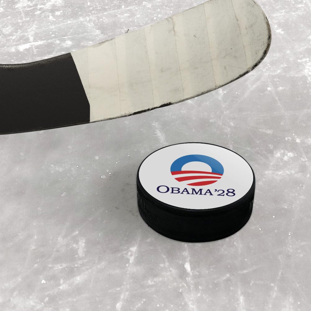 GRAPHICS & MORE Obama 2028 Circle Ice Hockey Puck