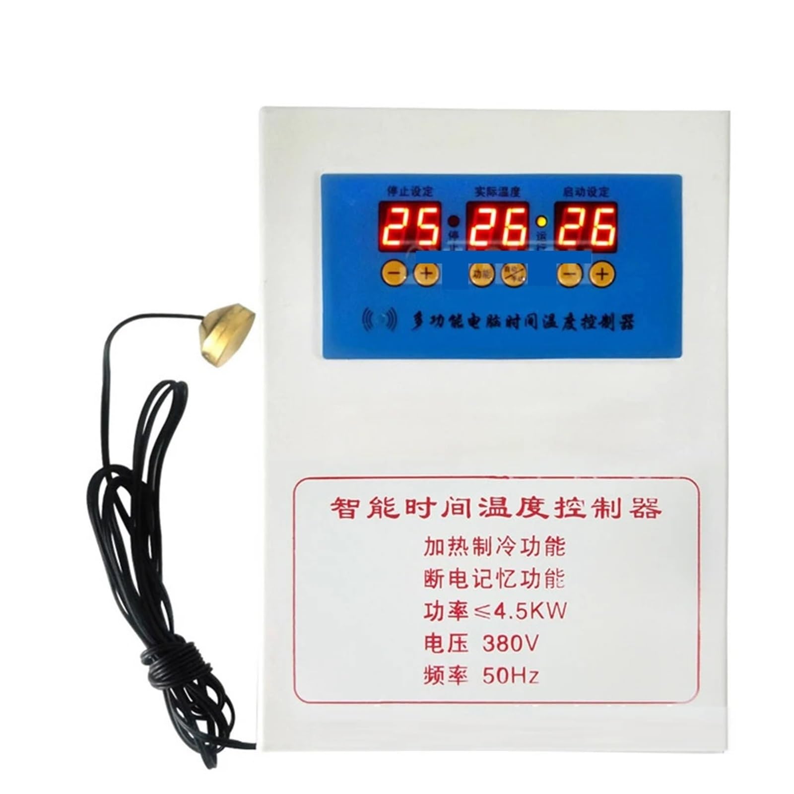 Controlador de temperatura inteligente bomba agua 380v, interruptor Control controlador caldera Industrial trifásico para fábrica