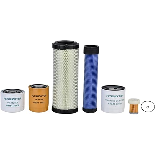 Oil,Fuel,Air,Hydraulic Filters Kit Fits For Kubota L2501 L2800 L3200 L3400 L3700SU L3800 HST Tractor Replaces HH164-32430,6A320-59930,TA040-93230 TA040-93220,HH3A0-82623,HHK70-14070