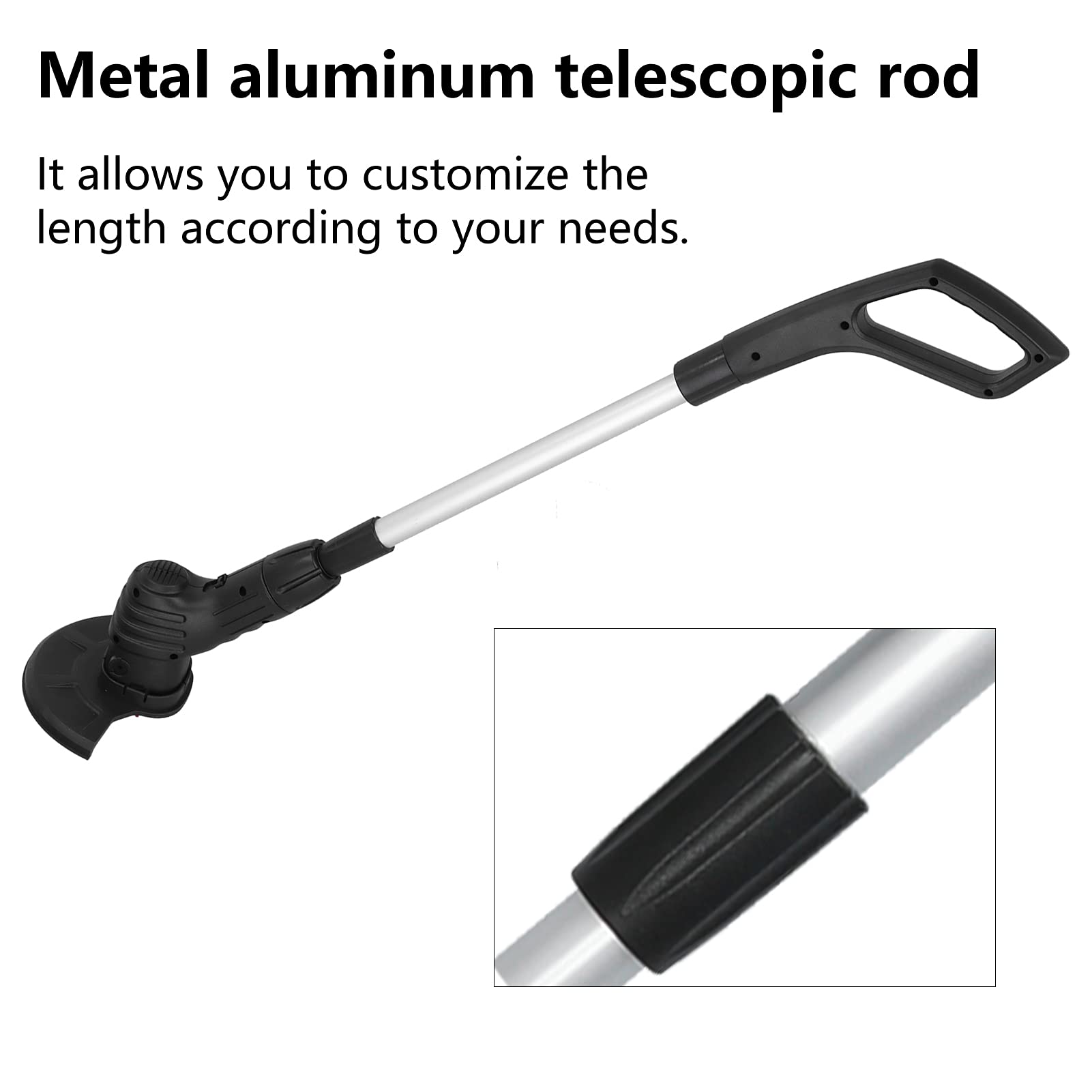 Weed Wacker, 13000 RPM USB Rechargeable Handheld Lawn Mower Lightweight Mowing Machine with 20 Trimmer, 2000mAh Portable for Yard, Garden, Home