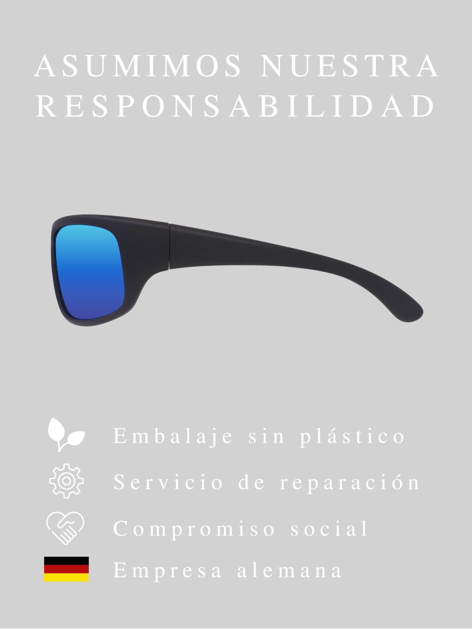 Gafas de sol EREBOS categoría 4 – extra oscuras para hombre y mujer, polarizadas, con efecto espejo, gafas glaciares CAT 4, UV 400, gafas para ojos fotosensibles