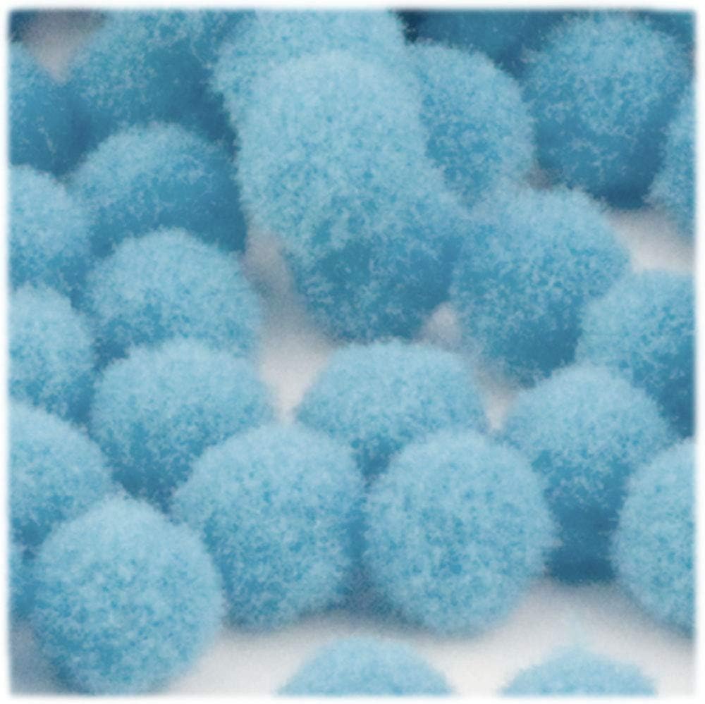 The Crafts Outlet 1,000-Piece Multi Purpose Pom Poms, Acrylic, 25mm/About 1.0-inch, Round, Light Blue
