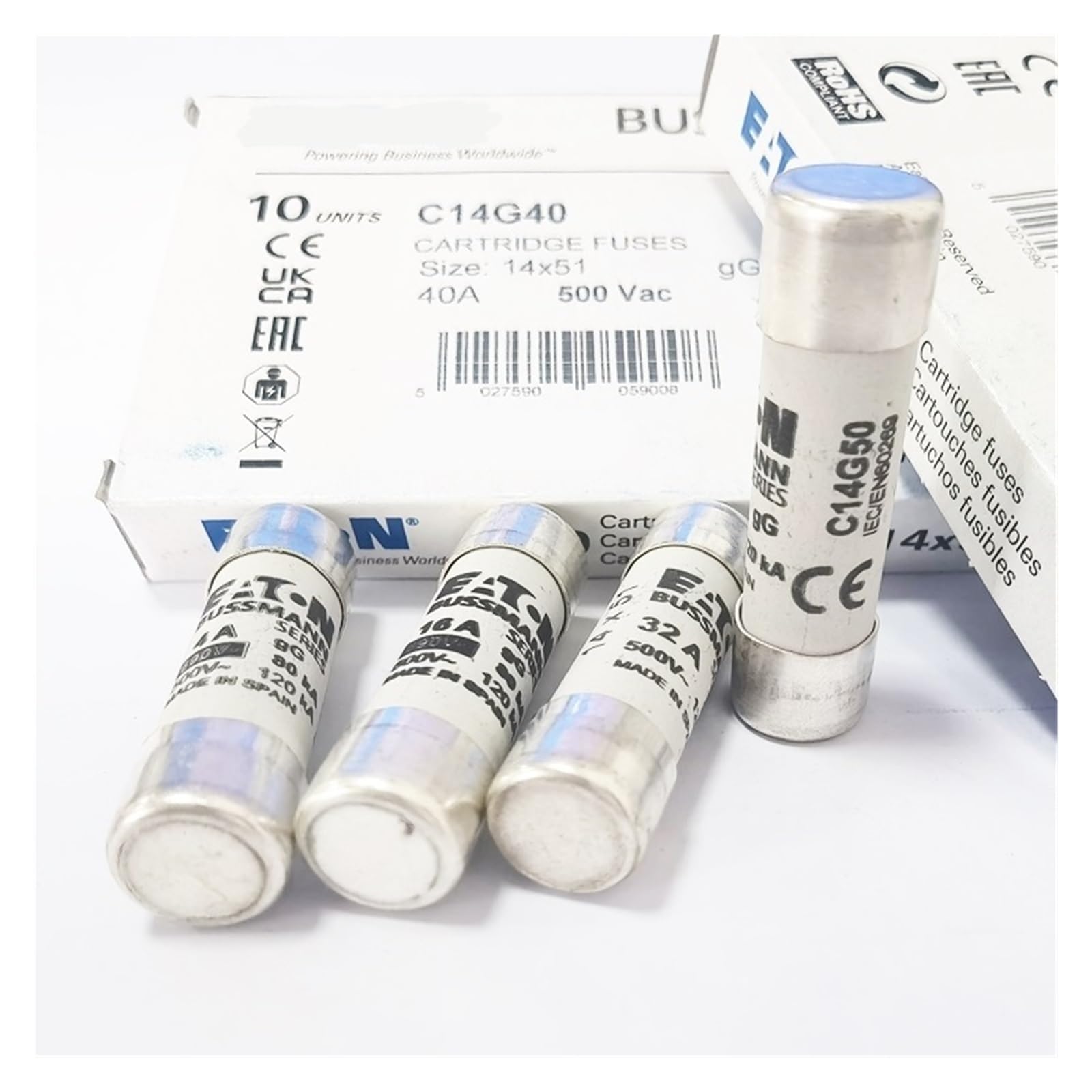 Fusible C14G50 protection surtension efficace pour tableau triphasé 14x51