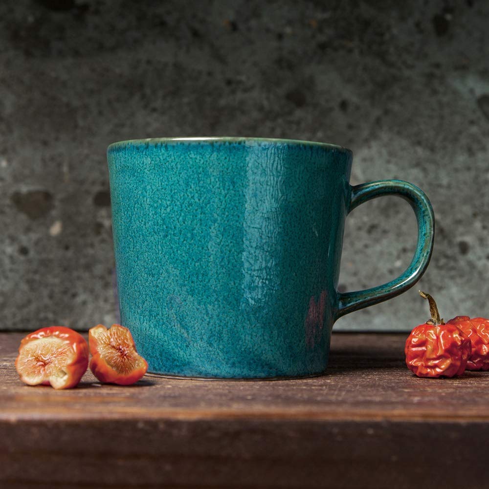 L-entcy Coffee Cup Mug Teacup Mino-Yaki Men And Women Cute Ceramic Water Cup Breakfast Milk Cup With Coffee Puree/Siblings/Ceramics 10.9 Oz Birthday Gift Vintage Ceramic Coffee Cup