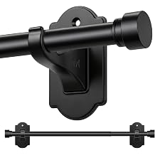 TONIAL No Drill Curtain Rods, 32 to 56 Inch, Light Black