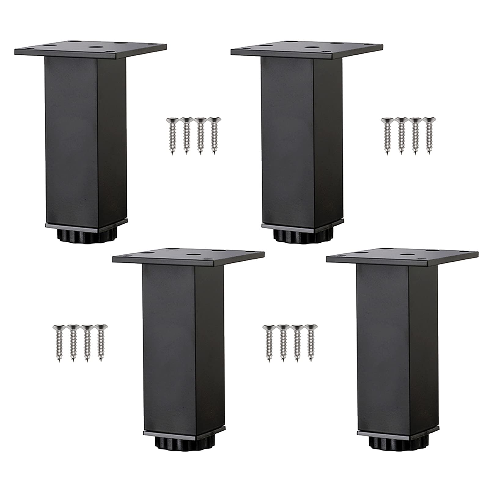 Patas de mesa de diseño moderno en color negro, perfectas para renovar cocinas y baños