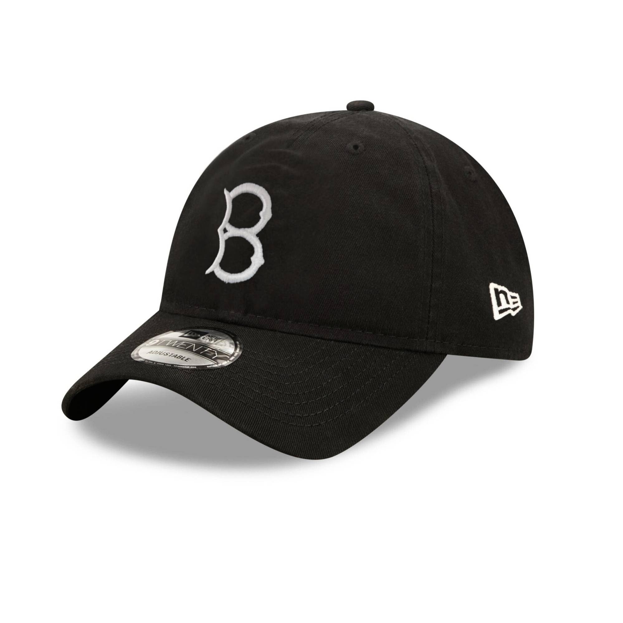 New Era Men's #20-Brooklyndodgers-Black-31605 Brooklyn Dodgers Mlb Team Black White 9Twenty Unstructured Strapback Cap - One-Size