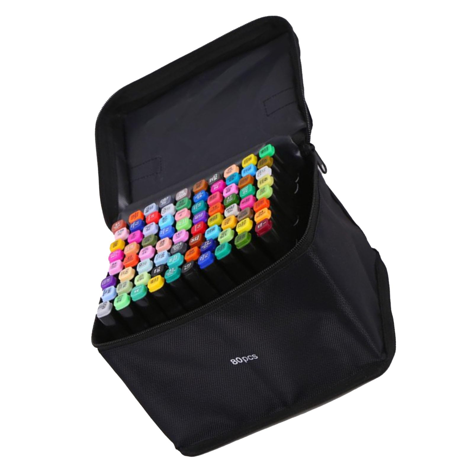 80 Farben Alkohol-Marker, Doppelspitzen-Marker-Set, schwarzer Stiftkörper, DIY-Farbmischung, tragbare Kunst-Farbmarker-Set zum Malen, Zeichnen, Zeichnen