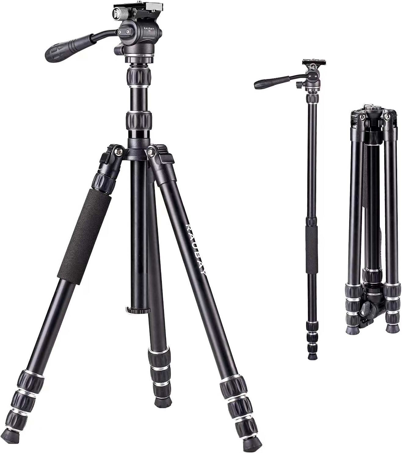 RAUBAY 70" Video Camera Tripod & Monopod, Lightweight