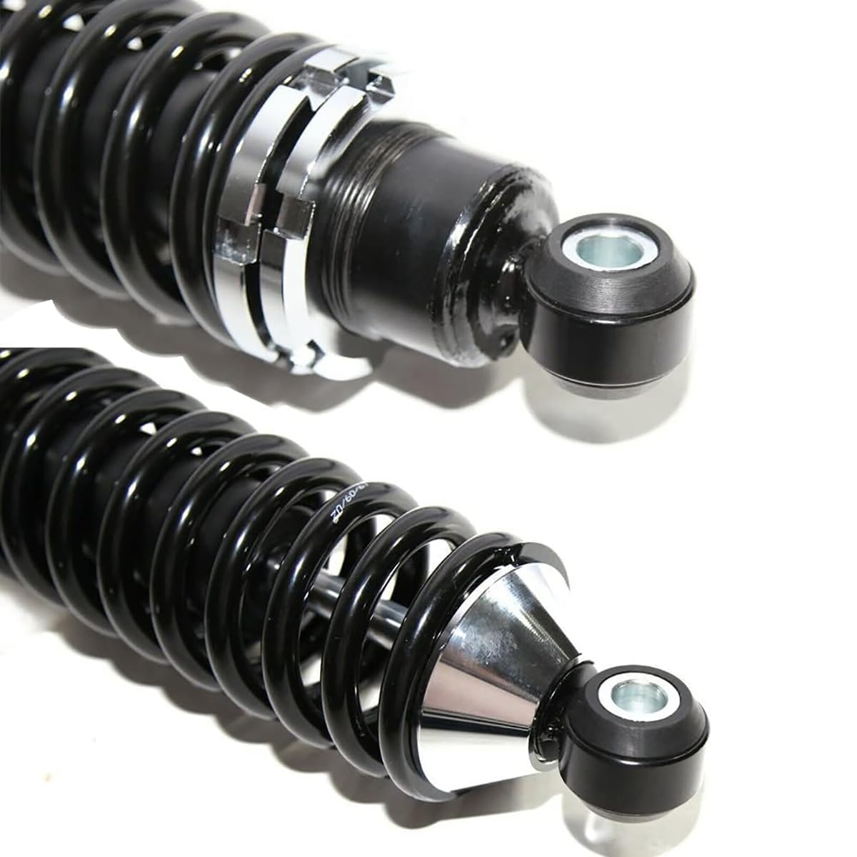 Amortiguador de choque trasero universal, ajustable trasero Street Coilover w/250 libras con muelles recubiertos negros