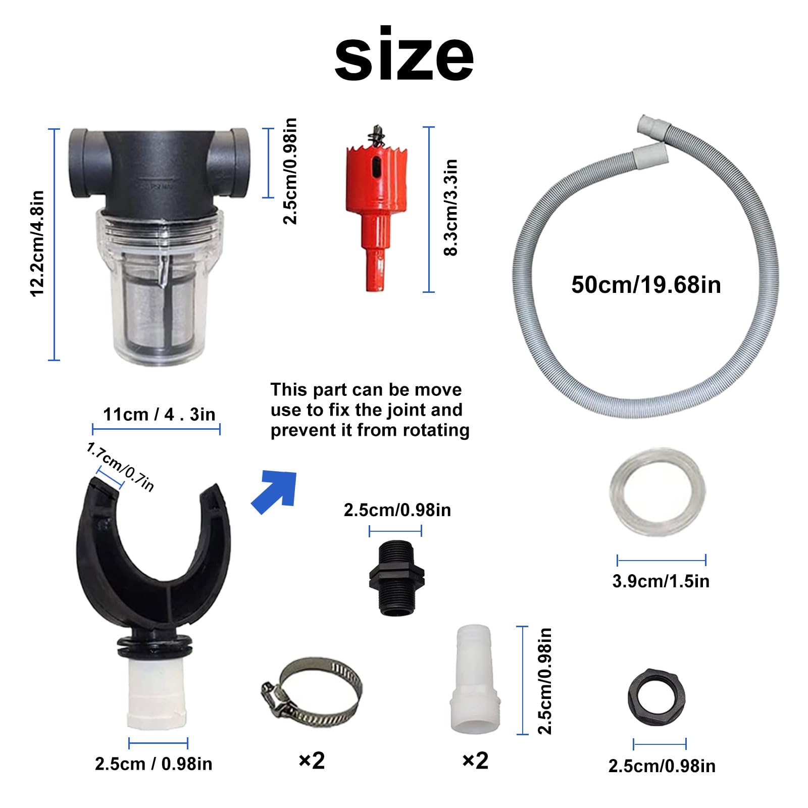 Colector Agua de Lluvia, Sistema de Recolección de Agua de Lluvia con Sistema de Filtración Antideslizante Filtro de Bajante de Agua de Lluvia Adecuado para Tubos de Caída con Dimensiones de 70-100 mm