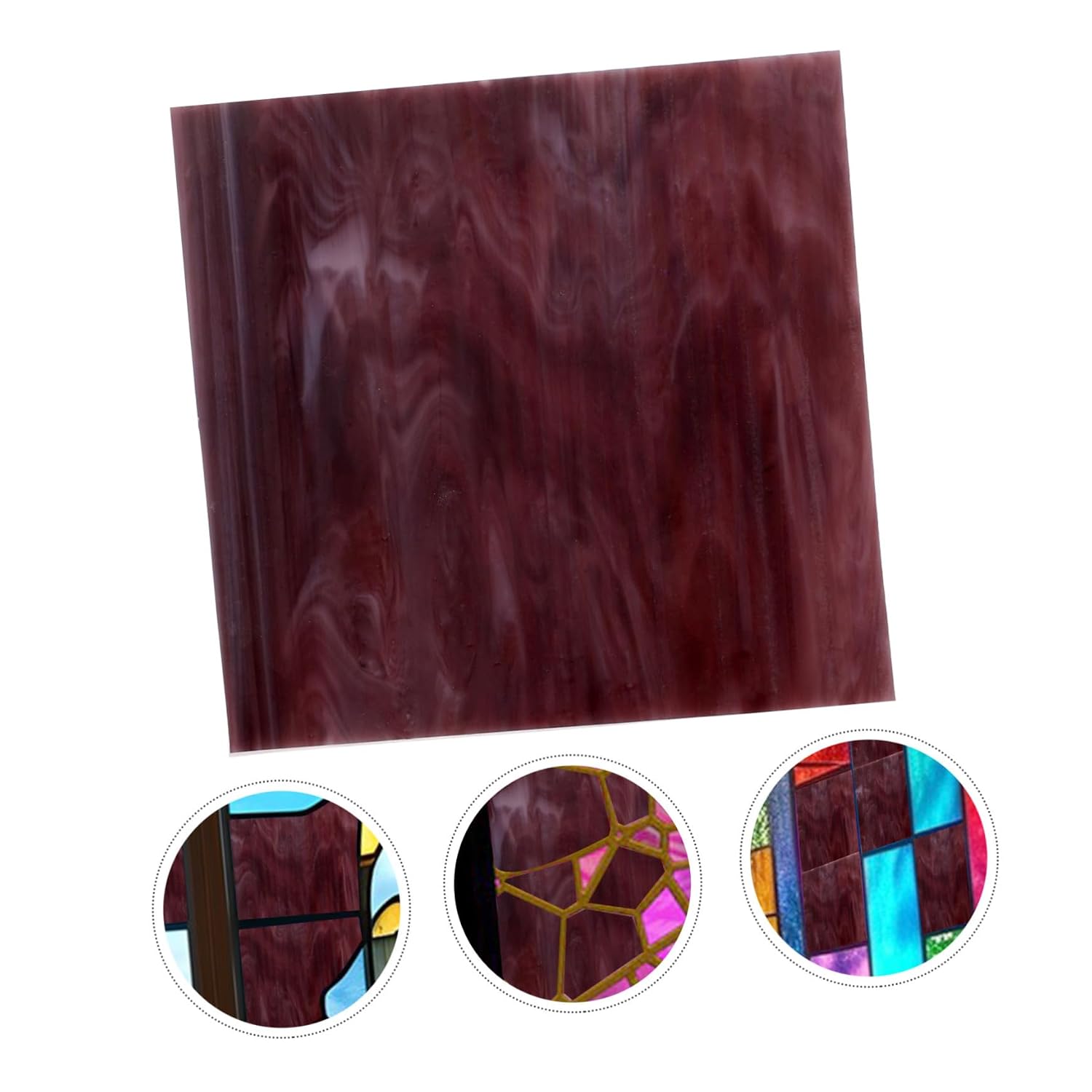 LIFKOME 10pcs Stained Glass Sheets for Crafts Tiles Unique Patterns Soft Light Transmission for Church Murals and Home Decoration Projects