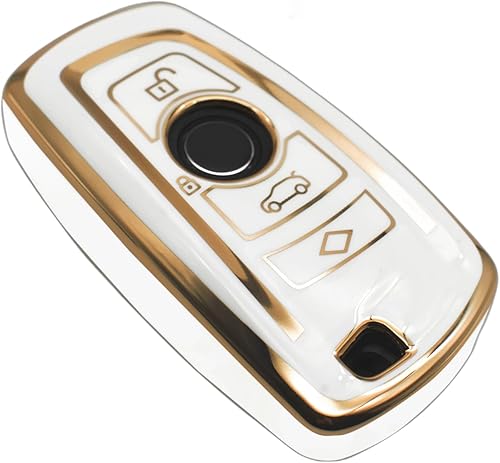 FEYOUN Funda para llavero compatible con BMW 1 3 4 5 6 7 Series X3 X4 M5 M6 GT3 GT5 Smart TPU Remoto sin llave, accesorios de carcasa de protección,
