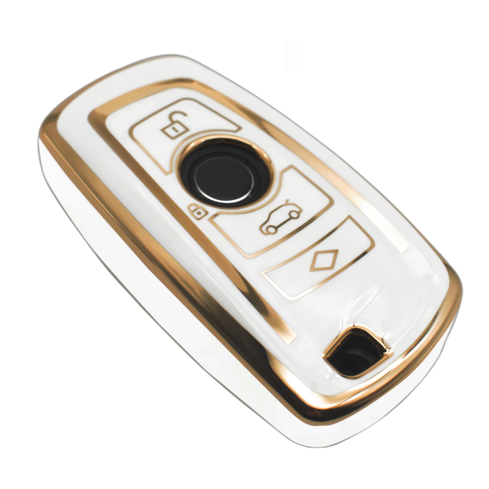 FEYOUN Key Fob Cover Compatible with BMW 1 3 4 5 6 7 Series X3 X4 M5 M6 GT3 GT5 Smart TPU Remote Keyless Key Fob Case Protection Shell Accessories,