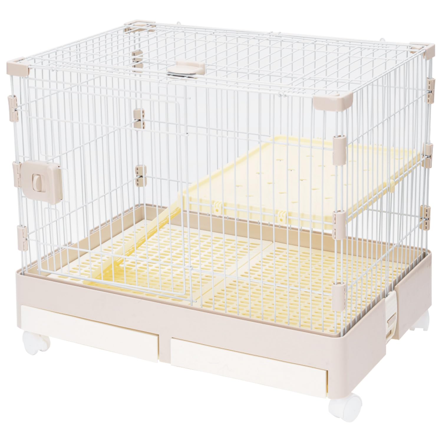 Amazon | ウサギケージ ベージュ 2段 72*50*61cm うさぎ モルモット