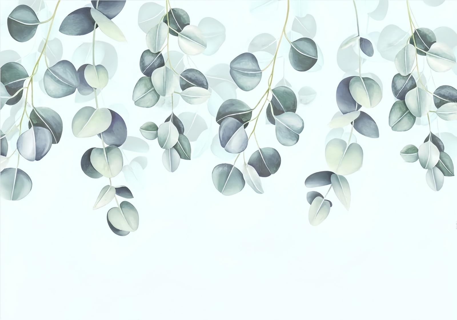 gdkldfg Modern Watercolour Plants Leaves Wallpaper,Non-Woven Poster,Wall Mural for Living Room Bedroom Feature Wall Decoration 300x240cm