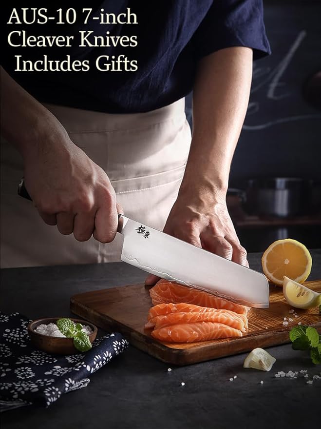 Cuchillo de Cocina Profesional Acero Inoxidable con Vaina de Madera miniatura 2