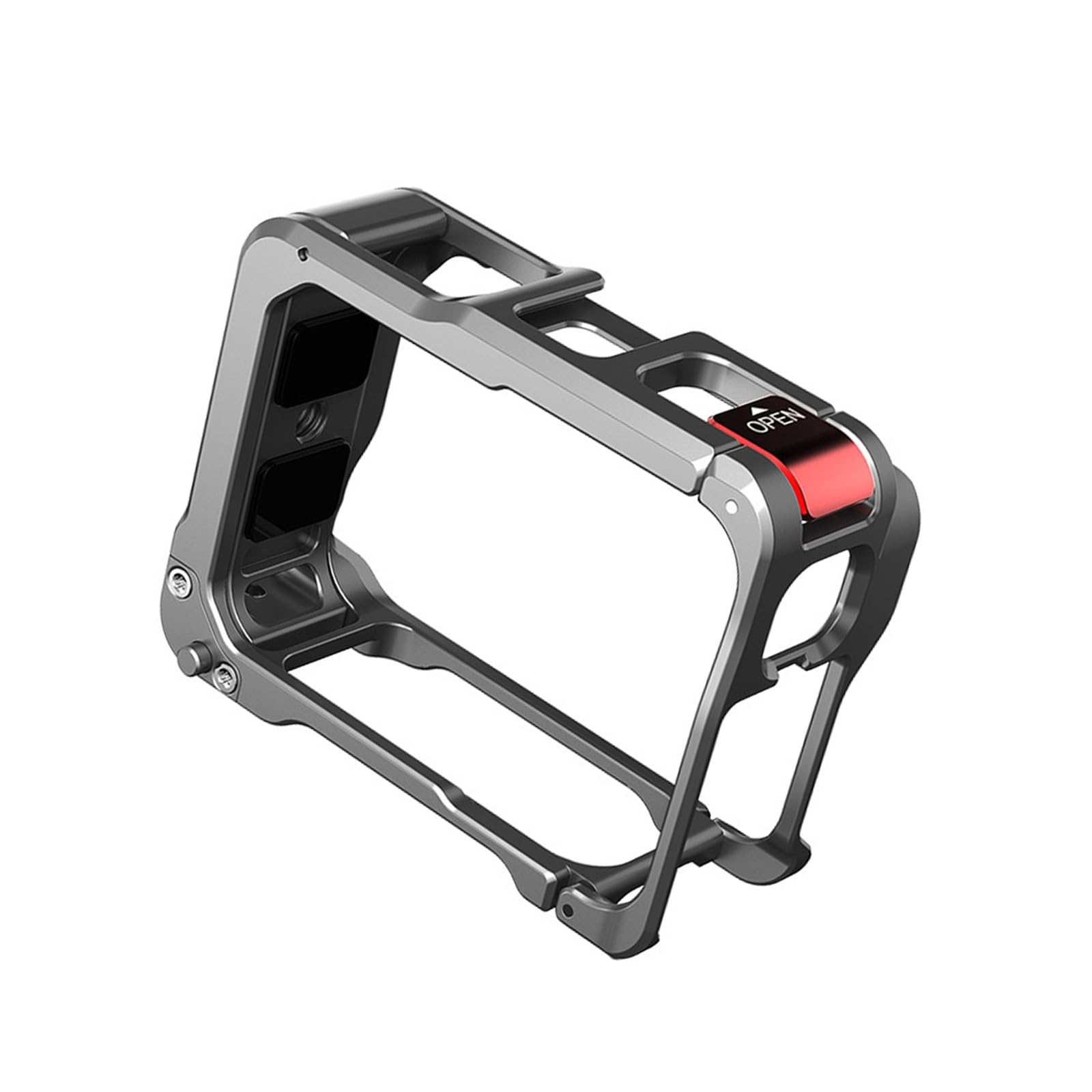 Cadre de protection en métal avec connecteur d'extension Cold Shoe et installation rapide pour 2 caméras d'action, boîtier de protection rabattable