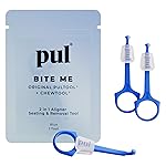 PUL Pack of 3 Reusable 2-in-1 Aligner Seating Chewie & Removal Tool - Compatible with Invisalign, Removable Braces, Retainers, Trays - Easy-to-Use Remover & Chew, Dental & Oral Hygiene Care - Blue