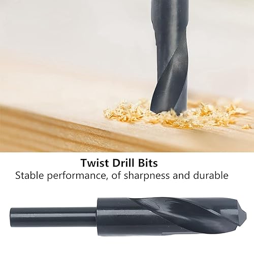 Miniatura 5 de Walfront Broca de acero de alta velocidad, brocas de vástago reducido, vástago de 1/2 pulgada, 0.965 in/0.96 pulgadas, para taladros eléctricos,