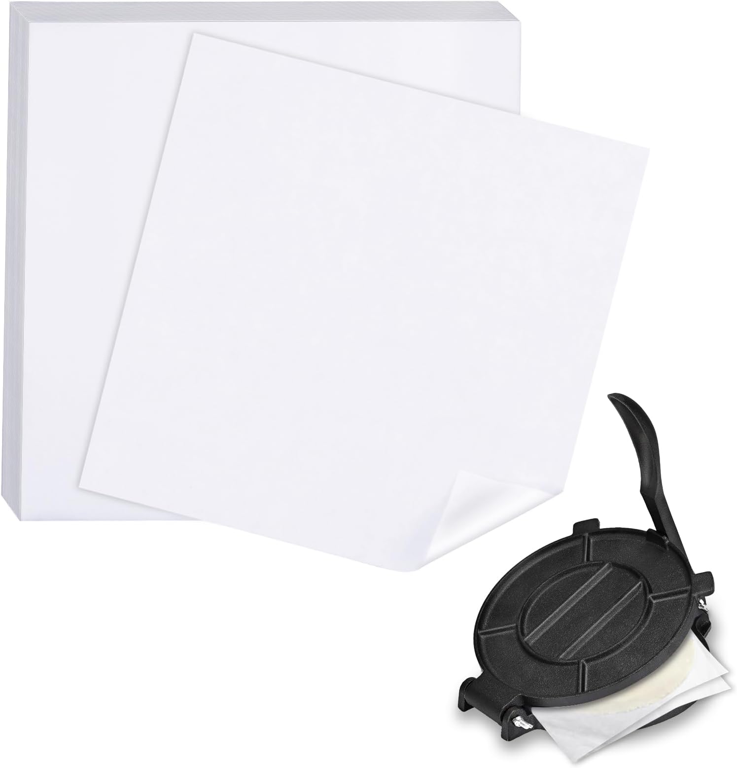 BYKITCHEN 8x8 Inch Non Stick Parchment Paper Sheet Squares for Baking Pan, Square Parchment Paper Liners Compatible with Tortilla Press, Sheet Pan, Air Fryer(100pcs)