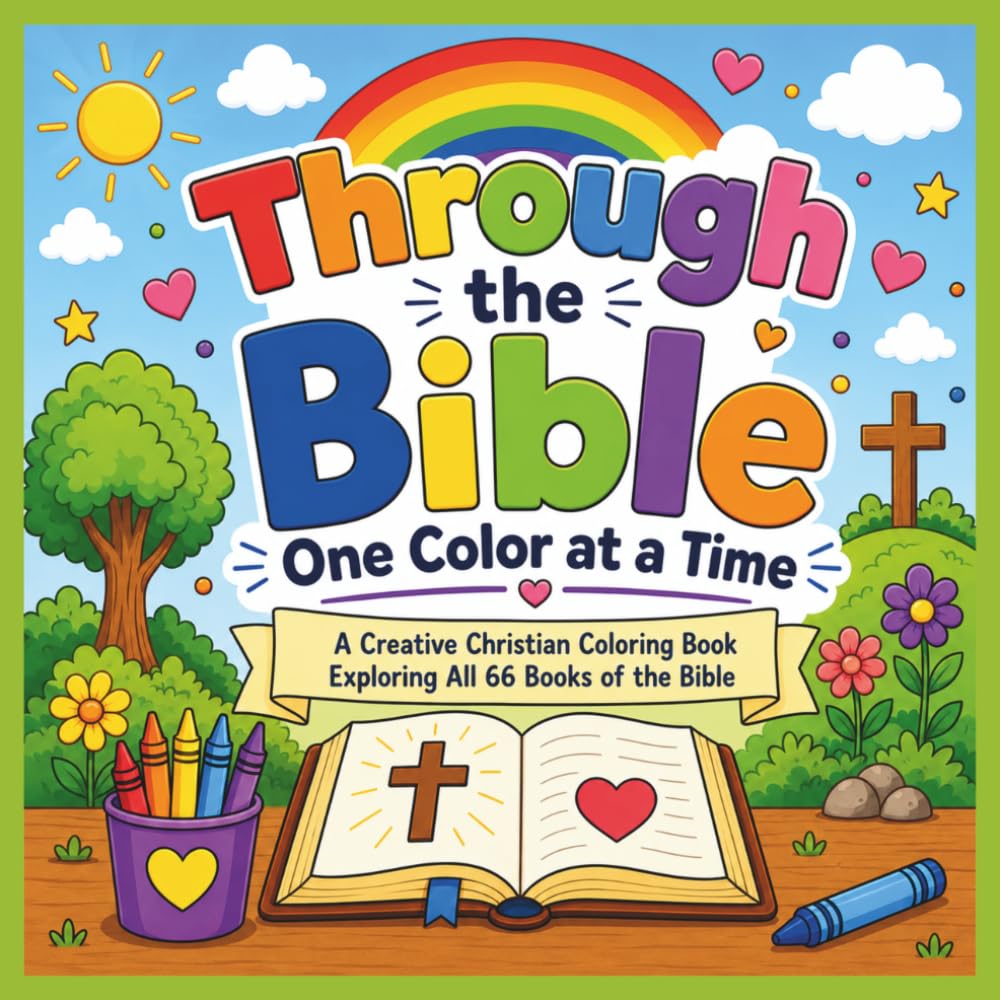 Through the Bible One Color at a Time: A Creative Christian Coloring Book Exploring All 66 Books of the Bible