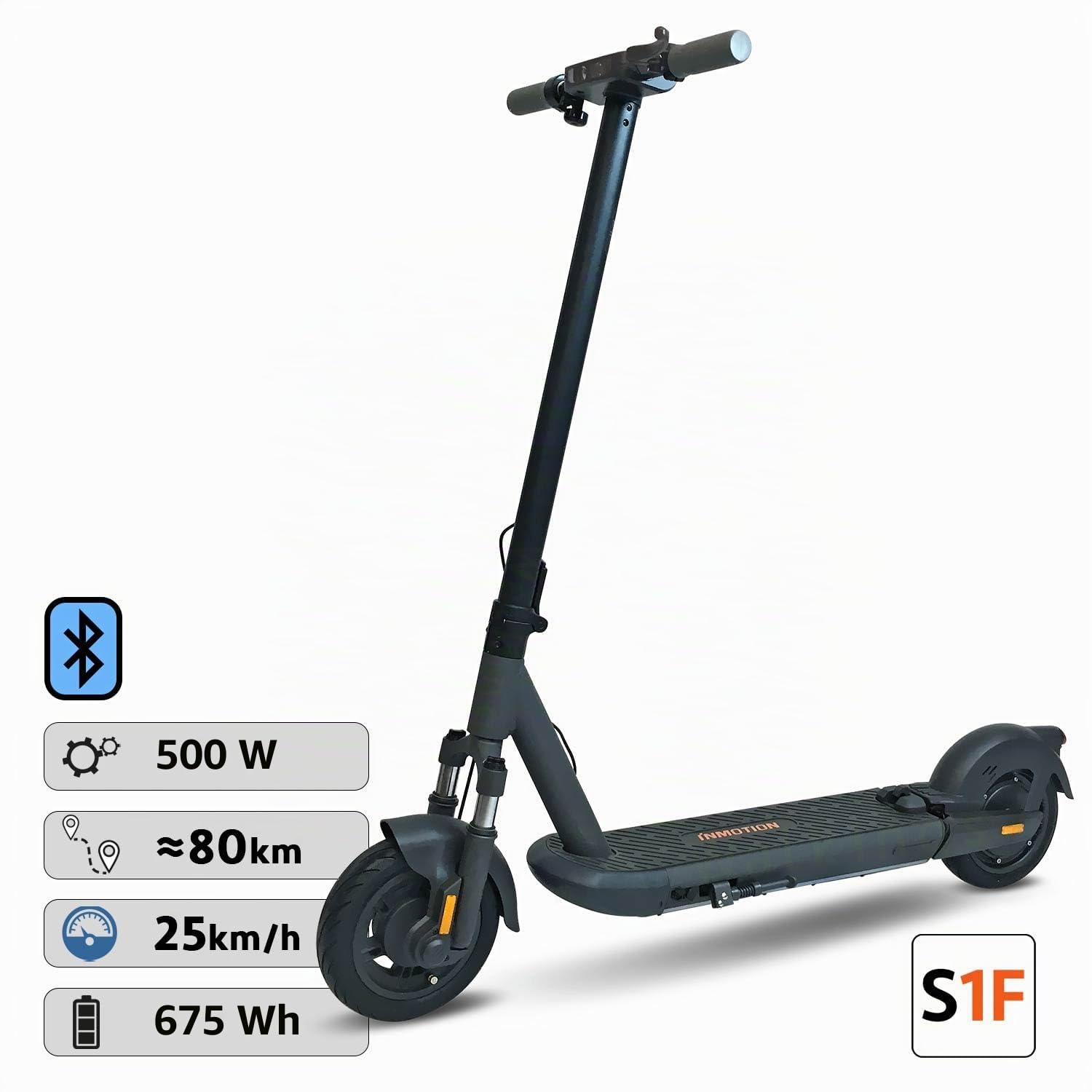 INMOTION Trottinette Electrique Adulte S1F, Moteur 500W, Autonomie jusqu'à 80km, 25KM/H