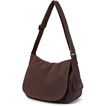 Canvas Crescent Bag,Large Hobo Crossbody Messenger Tote Bag