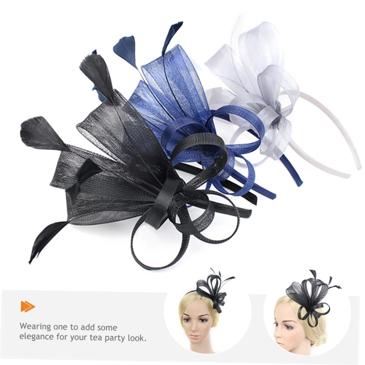 SHERCHPRY 5piezas Fascinator De Mujer Acentos De Sombrero Decorativo para Fiesta De Té y Eventos Especiales Accesorio Elegante para Cabello