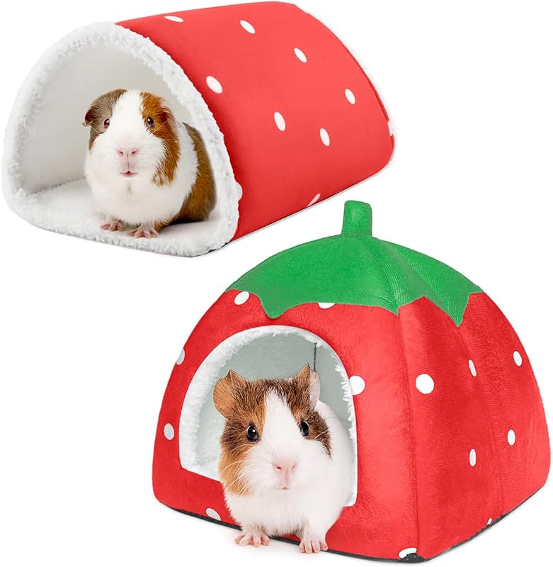 Casa Túnel para Pequenos Animais com Cama de Plush Lavável Tierecare – 26 x 26 x 26 cm