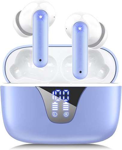 Nequga Wireless Earbuds Bluetooth Headphones, 50H Playtime Ear Buds with Mic and