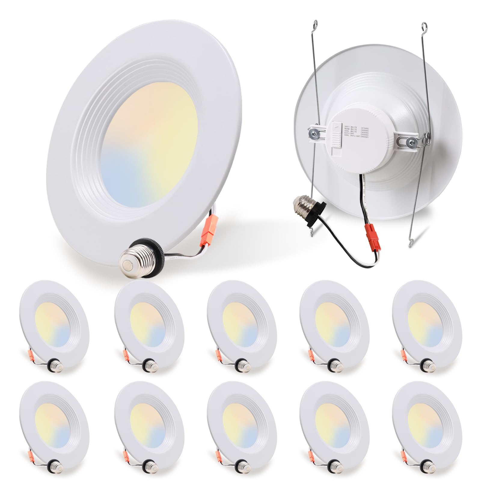 12 Pack 5/6 Inch 5CCT LED Recessed Downlight, Can Lights with