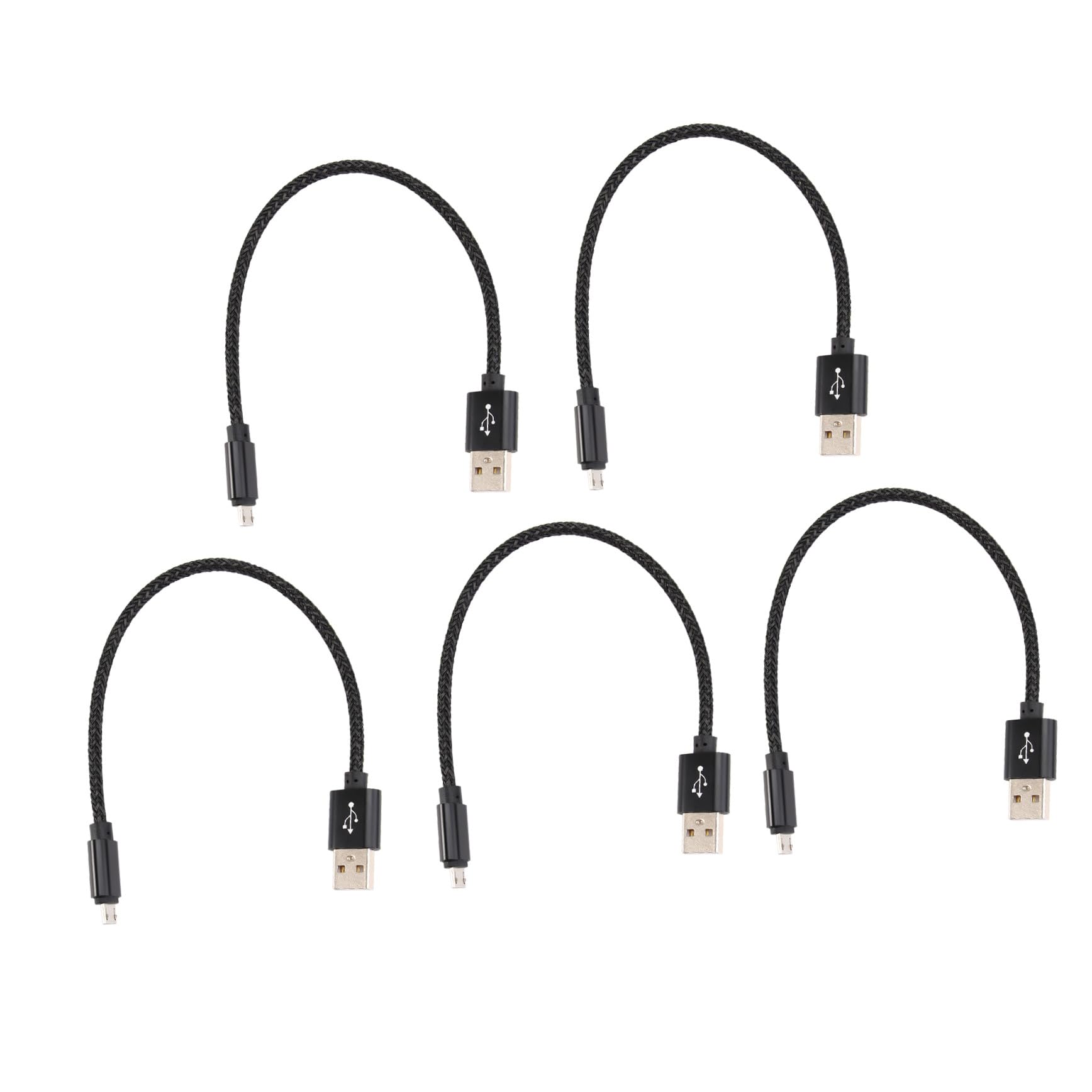 Hemobllo 15pezzi Cavo Usb Nylon Intrecciato Per Sincronizzazione Dati e Carica Rapida Compatibile Con Smartphone e Tablet Nero