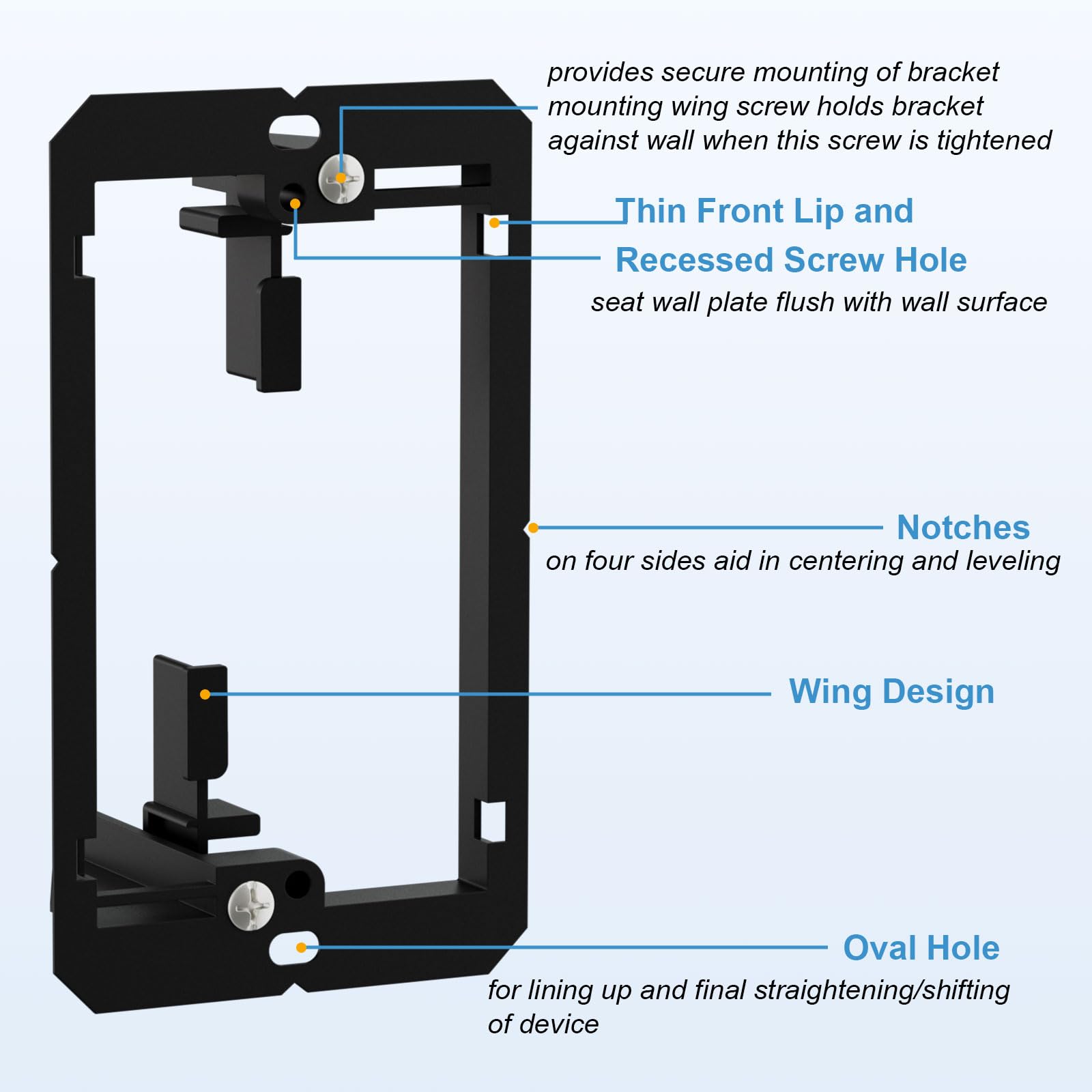 iwillink 1 Gang Low Voltage Mounting Bracket, Black, 10-Pack — Amazon image 5