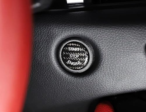 Miniatura 4 de iJDMTOY Cubierta de botón de arranqueparada de motor de fibra de carbono real negra de estilo premium compatible con Toyota MKV Supra GR A90 A91