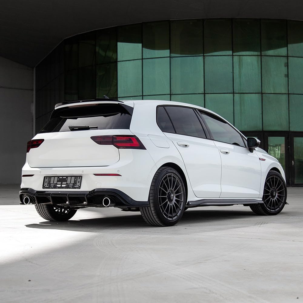Oneway Diffusore Posteriore compatibile con Volkswagen Golf VIII HB GTI 2020- - Nero lucido