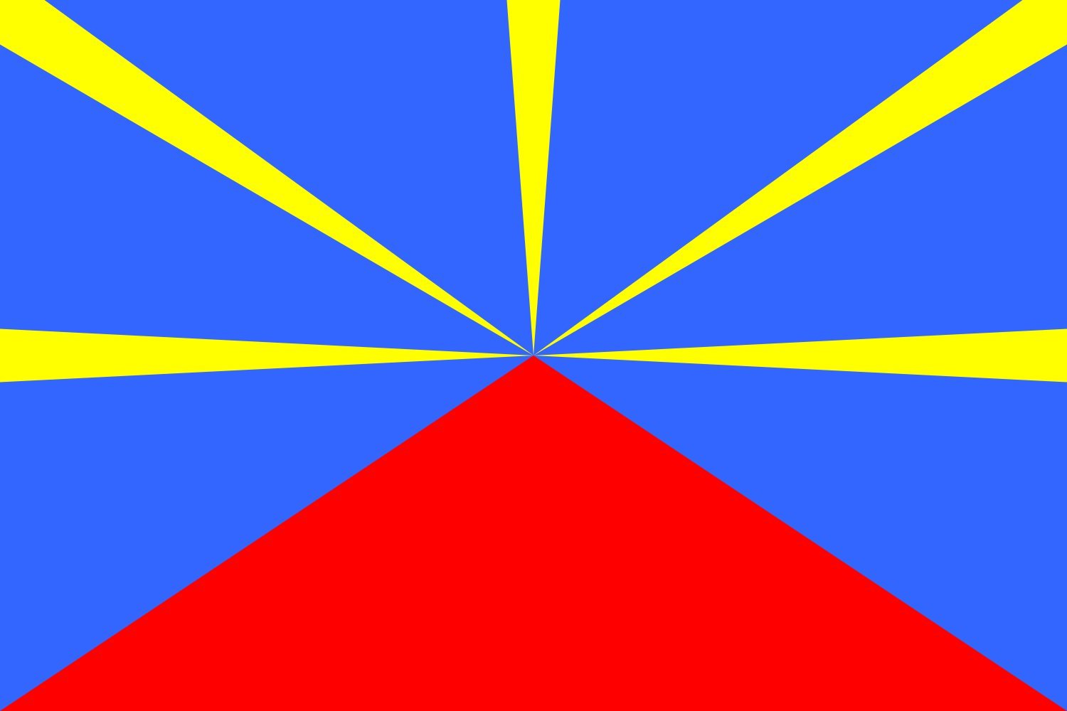 Drapeau Réunion VAR grand format pavillon historique proposed flag grand modèle extérieur